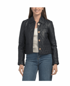 Image of sale on Leather Quilted Jacket