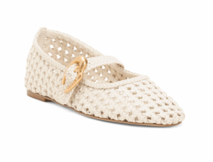 Image of sale on Leather Verona Macrame Ballet Flats $129.99 Compare at $275 Help