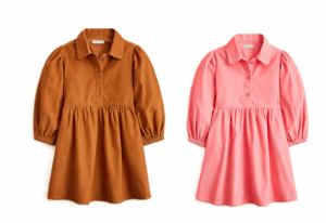 Image of sale on Girls' shirt-dress in lightweight corduroy