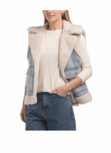 Image of sale on Denim Sherpa Lined Vest