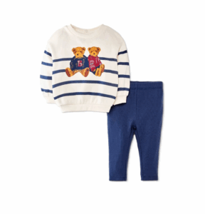 Image of sale on Baby Boys' 2pc Teddy Bear Fleece Sweatshirt & Pants Set - Off-White