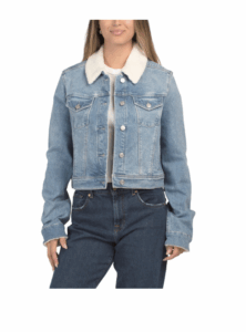 Image of sale on Sherpa Collar Relaxed Fit Vivienne Cropped Jacket