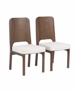 Image of sale on 2pk 16×37 Kerr Solid Wood Upholstered Dining Chairs Set
