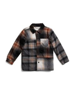 Image of sale on Little Boys Plaid Sherpa Lined Shacket
