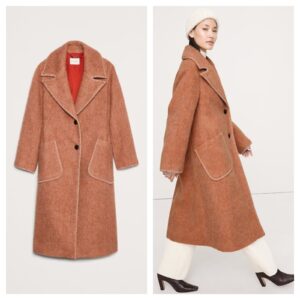 Image of sale on Fuzzy Italian Wool-blend Top Coat