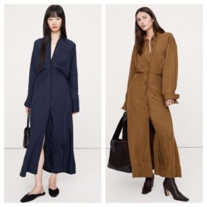 Image of sale on Drapey Twill Shirt Dress