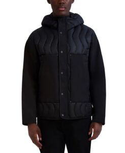 Image of sale on Paris Men’s Mixed Media Mid-weight Puffer Jacket