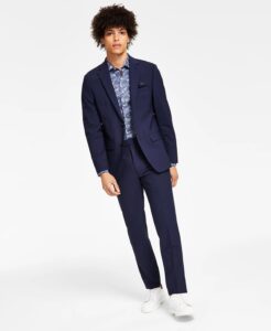 Image of sale on Men’s Solid Skinny-fit Wrinkle-resistant Suit Separates
