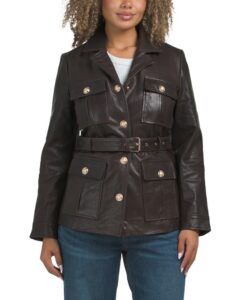 Image of sale on Leather Joan Textured Jacket