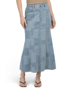 Image of sale on Dixie Laser Etched Denim Skirt