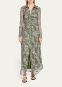 Image of sale on Wyatt Tartan Midi Dress