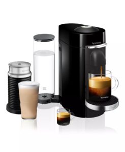 Image of sale on Vertuoplus Deluxe by De’longhi with Aeroccino Milk Frother, Classic Black