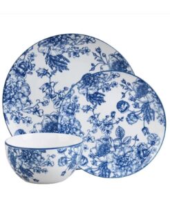 Image of sale on Blue Floral 12 Pc. Dinnerware Set, Service for 4