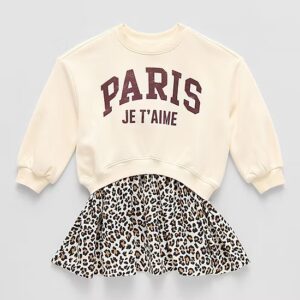 Image of sale on Toddler Girls Long Sleeve Cuffed Sweater Dress