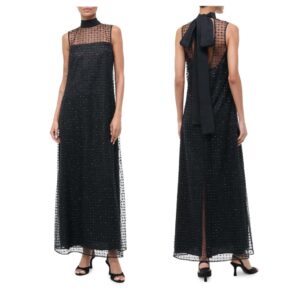 Image of sale on Albee Embellished Mesh Maxi Dress