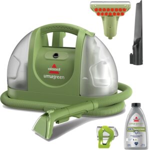 Image of sale on Bissell Little Green Multi-purpose Portable Carpet and Upholstery Cleaner, Car and Auto Detailer, with Exclusive Specialty Tools, Green, 1400b