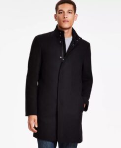 Image of sale on Men’s Mayden Slim-fit Wool Blend Overcoat