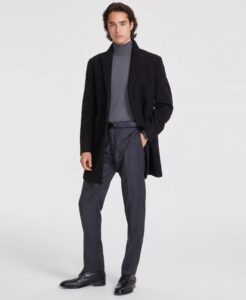 Image of sale on Men’s Prosper Wool-blend Slim Fit Overcoat