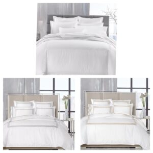 Image of sale on Chain Links Embroidery 100% Pima Cotton Duvet Cover Set