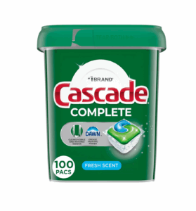 Image of sale on Cascade Complete Dishwasher Pods, Dishwasher Detergent, Dish Detergent Tab Tablets, Fresh, 100 Count