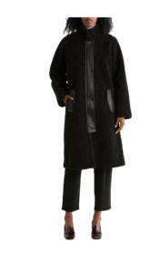 Image of sale on Faux Shearling & Faux Leather Coat