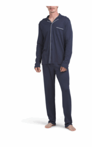 Image of sale on 2pc Night and Day Button Front Pajama Top and Pants Set