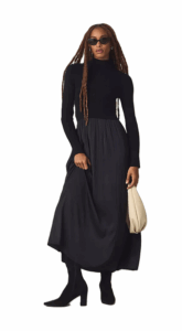 Image of sale on The Thea Long-sleeve Twofer Maxi Dress