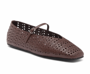 Image of sale on Khloe Perforated Square Toe Flat (women)