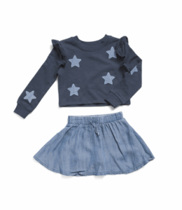 Image of sale on Toddler Girls 2pc Shining Star Top and Skort Set Size 2-4