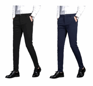 Image of sale on Plaid&plain Men’s Stretch Dress Pants Slim Fit Skinny Suit Pants