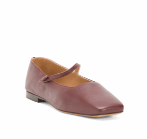 Image of sale on Leather Square Toe Mary Jane Flats