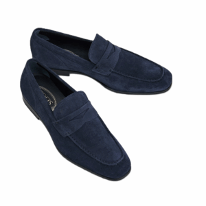 Image of sale on Men’s Mocassino Gomma Leggera Suede Penny Loafers