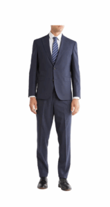 Image of sale on Esprit Solid Blue Wool Suit Size 36-46
