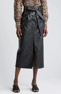 Image of sale on Edem Belted Faux Leather Pencil Skirt