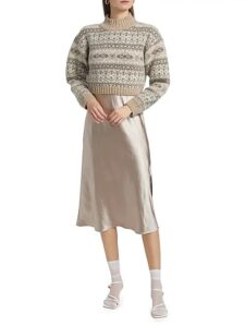 Image of sale on Lou Sweater & Satin Midi-dress Set