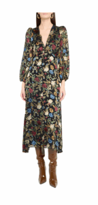Image of sale on Mona Floral Tapestry Blouson Midi Dress