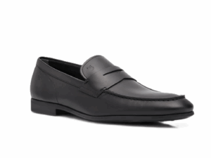 Image of sale on Men’s Stamped-logo Leather Penny Loafers