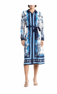 Image of sale on Floral Long Sleeve Shirtdress