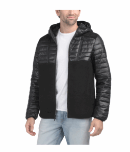 Image of sale on West Mixed Media Lightweight Hooded Jacket with Sherpa Details