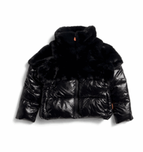 Image of sale on Girls Callie Faux Fur and Nylon Puffer Size 8-14