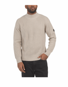 Image of sale on Wool and Cashmere Blend Beacon Mock Neck Sweater