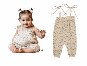 Image of sale on Kids’ Floral Cotton Blend Romper
