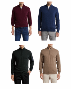 Image of sale on Cashmere Merino Half-zip Sweater