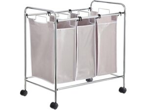 Image of sale on Amazon Basics 3-bag Laundry Sorter