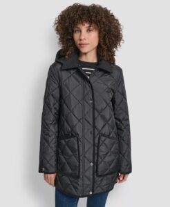 Image of sale on Women’s Corduroy Collar Hooded Quilted Coat