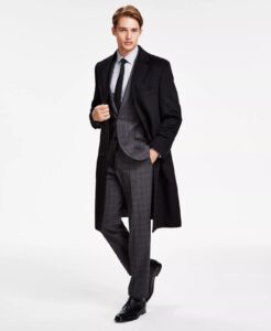 Image of sale on Men’s Classic-fit Solid Wool Blend Overcoats