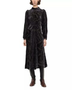 Image of sale on Regine Burnout Velvet Midi Dress