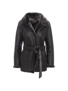 Image of sale on Merino Shearling Lamb Jacket with Whipstitch Trim