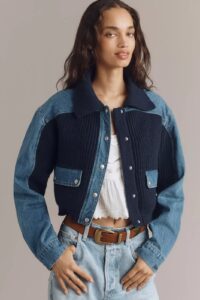 Image of sale on Blanknyc Moving Up Denim Sweater Jacket