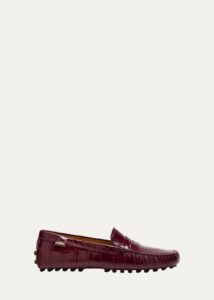 Image of sale on Gommino Croco Penny Driver Loafers